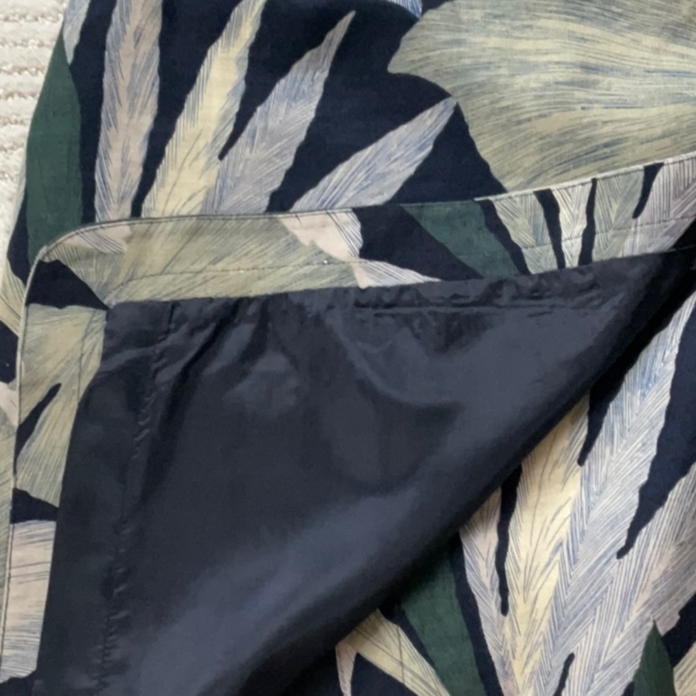 Vintage JNY Tropical Print Linen Wrap Skirt - Picture 4 of 9